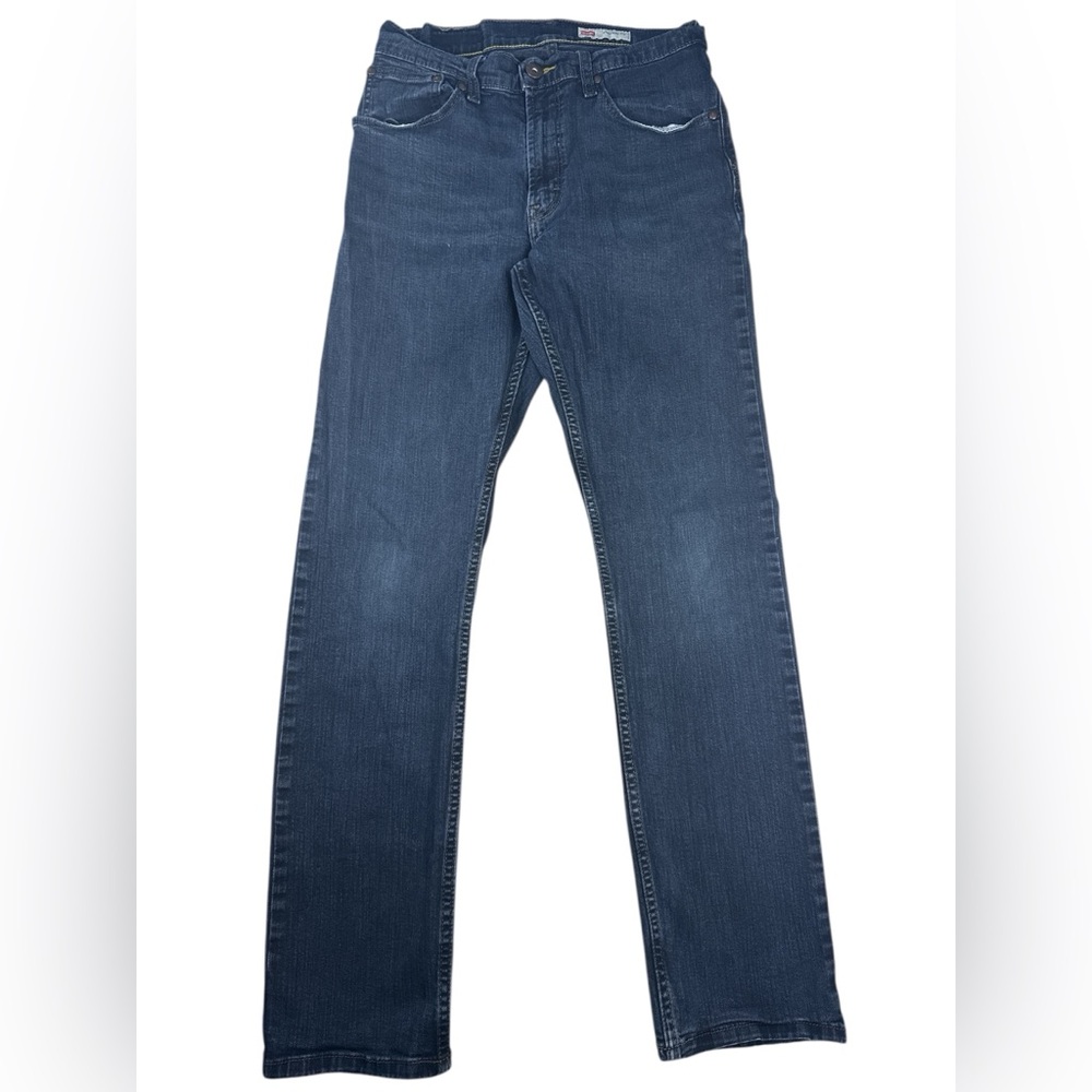 Wrangler Men’s Straight Fit With Stretch Dark Denim Jeans 30x32 Western Workwear